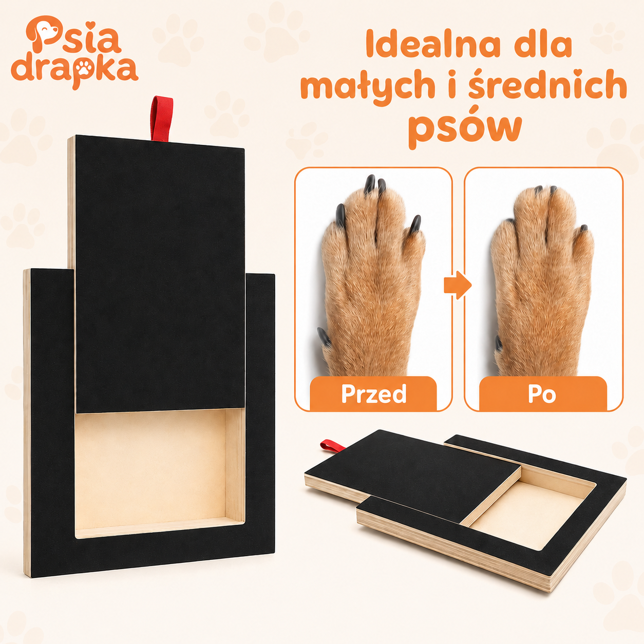 Psia Drapka™ – Deska do naturalnego ścierania pazurów psa